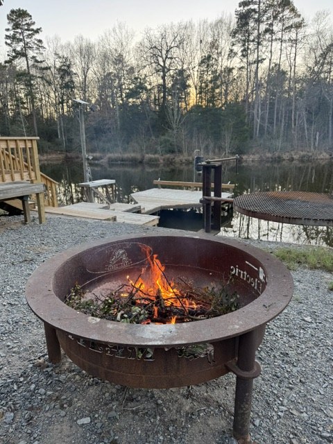 Fire pit by daylight
